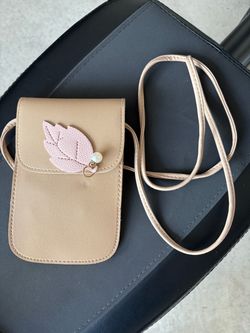 Small Crossbody Phone Bag with Leaf Detail