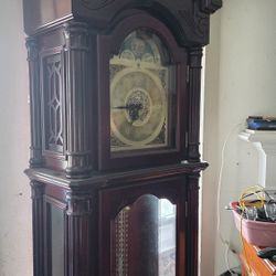 MAHOGANY 7FT.  GrandFather CLOCK 