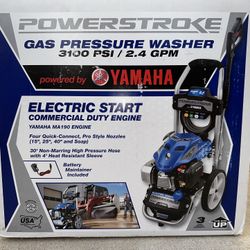 YAMAHA POWERSTROKE, Pressure Washer, Commercial Duty Engine w/ Electric Start.
