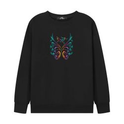 Arcteryx Colorful Butterfly Bird Bone Print Black Long Sleeve