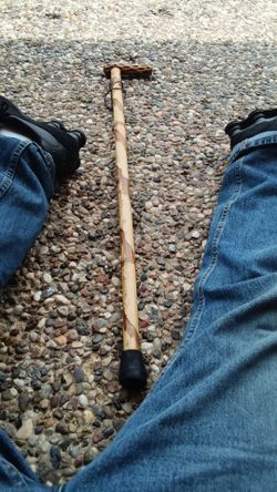 Hand crafted bamboo cane.