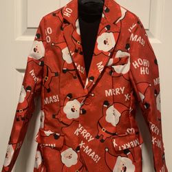 Christmas Santa Suitmeister Boys Coat & Black Turtleneck - kids holiday - Simi Valley