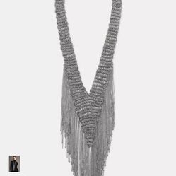 FRINGED MESH NECKLACE