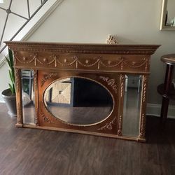 Vintage Antique Reproduction Gilt Mirror For Mantle, Wall Or Tabletop