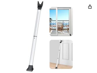 Upgraded Door Security Bar & Sliding Patio Bar, Heavy Duty Stoppers Adjustable Jammer for Home, Apartment, Travel (AceMining) Only $10.00  