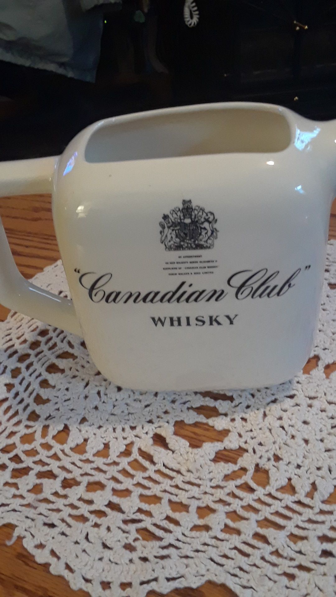 Canadian club whisky pitcher
