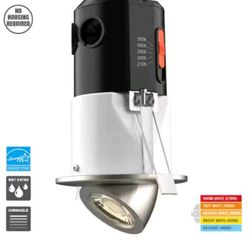 Commercial Electric 1-Pack 3" LED Gimbal Recessed Downlight 2700K-5000K Brushed