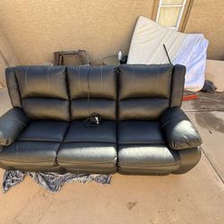 7 Foot Recliner Leather Couch