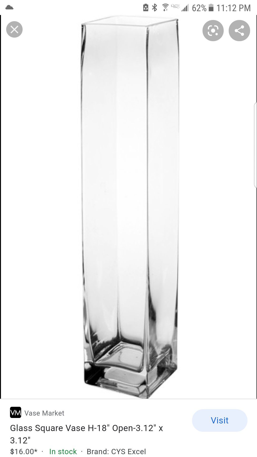 Tall glass vases