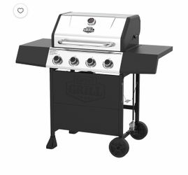 Expert Grill, 4-Burner Propane Gas Grill with Side table and Wheels