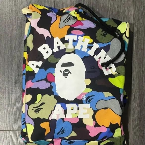 BAPE multi color hoodie small