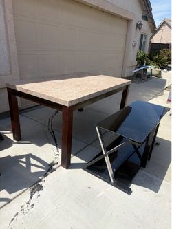 Marble table and TV stand