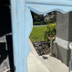  Gorgeous blue & gold shabby chic mirror