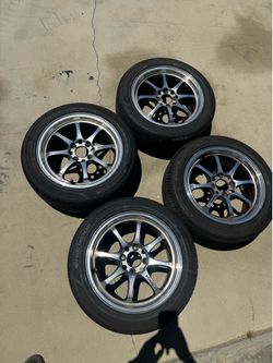 Konig 4x100 15in wheels new tires  civic Integra