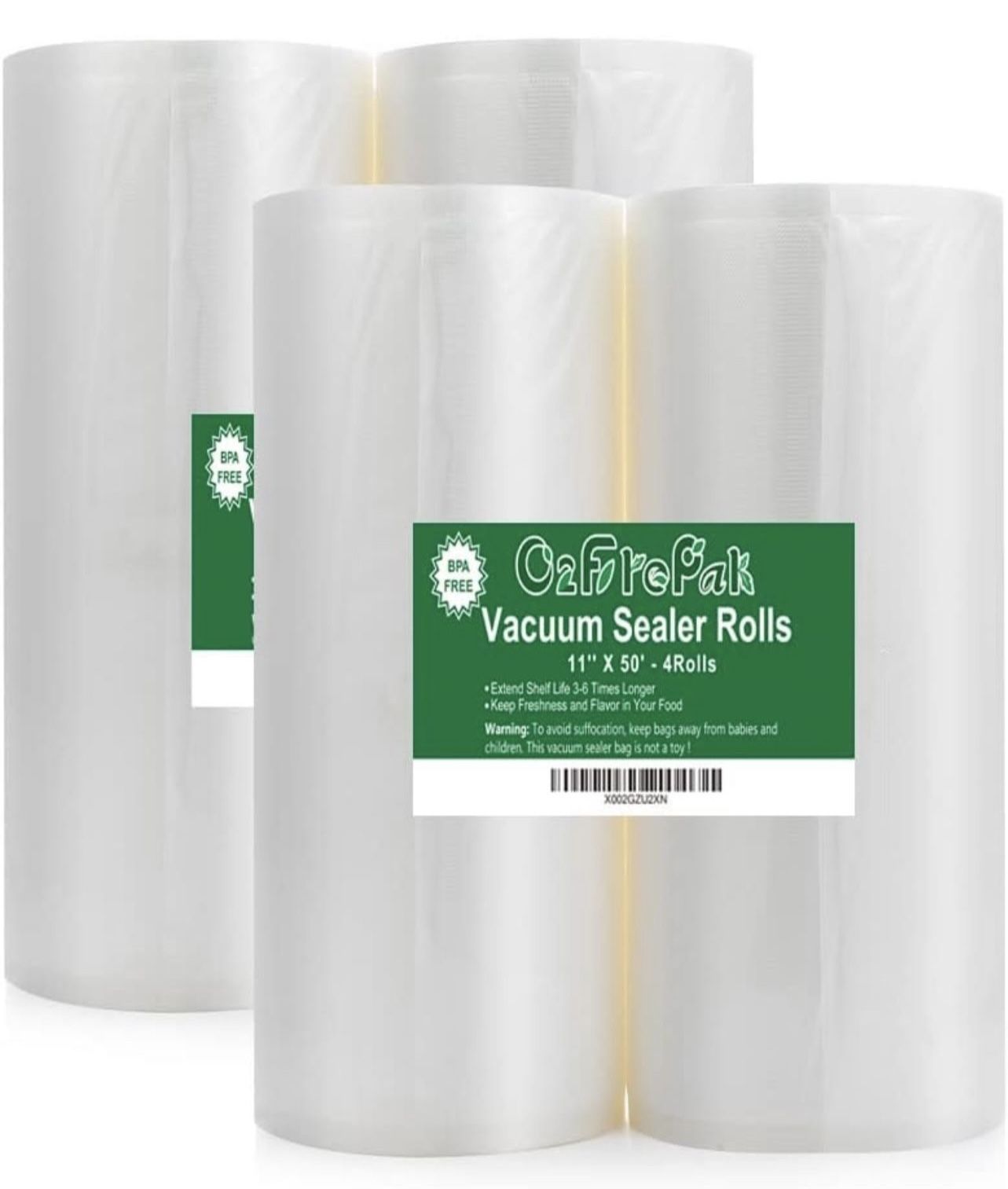 11x50 Rolls Vacuum Sealer Bags Rolls with BPA Free,Heavy Duty Vacuum Food Sealer Storage Bags Rolls,Cut to Size Roll,Great for Sous Vide