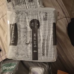 3 Depends And Opened Depend Gaurds