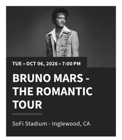 Bruno Mars ticket