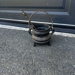 Antique Cast Iron Fire Starter With pumice Wand