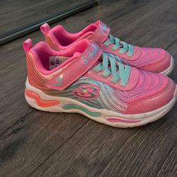 Skechers shoes pink and teal size 1