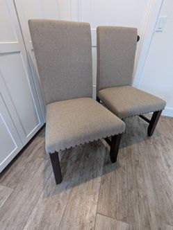 Set of 2 Wayfair Latitude Run Upholstered Dining Chairs - Excellent Condition