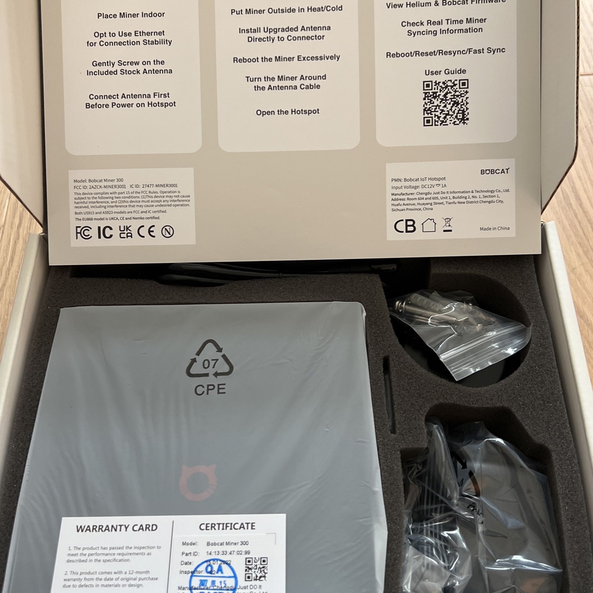 Brand New In Hand Bobcat Miner 300 Newest Model For Helium Crypto Coin