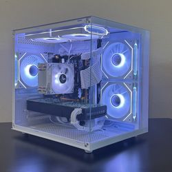 Amazing White Gaming PC - Xeon E5 2680 V4, GTX 1070, 32GB DDR4, 512Gb NVMe - COD6, FN, Marvel