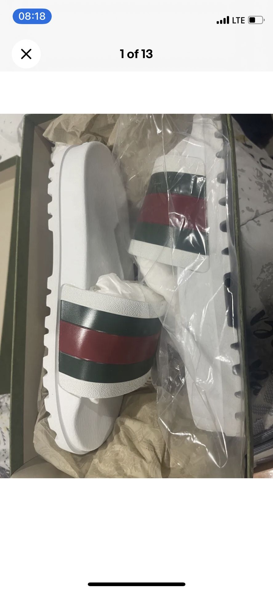 Gucci Men Size 11 White Sandals