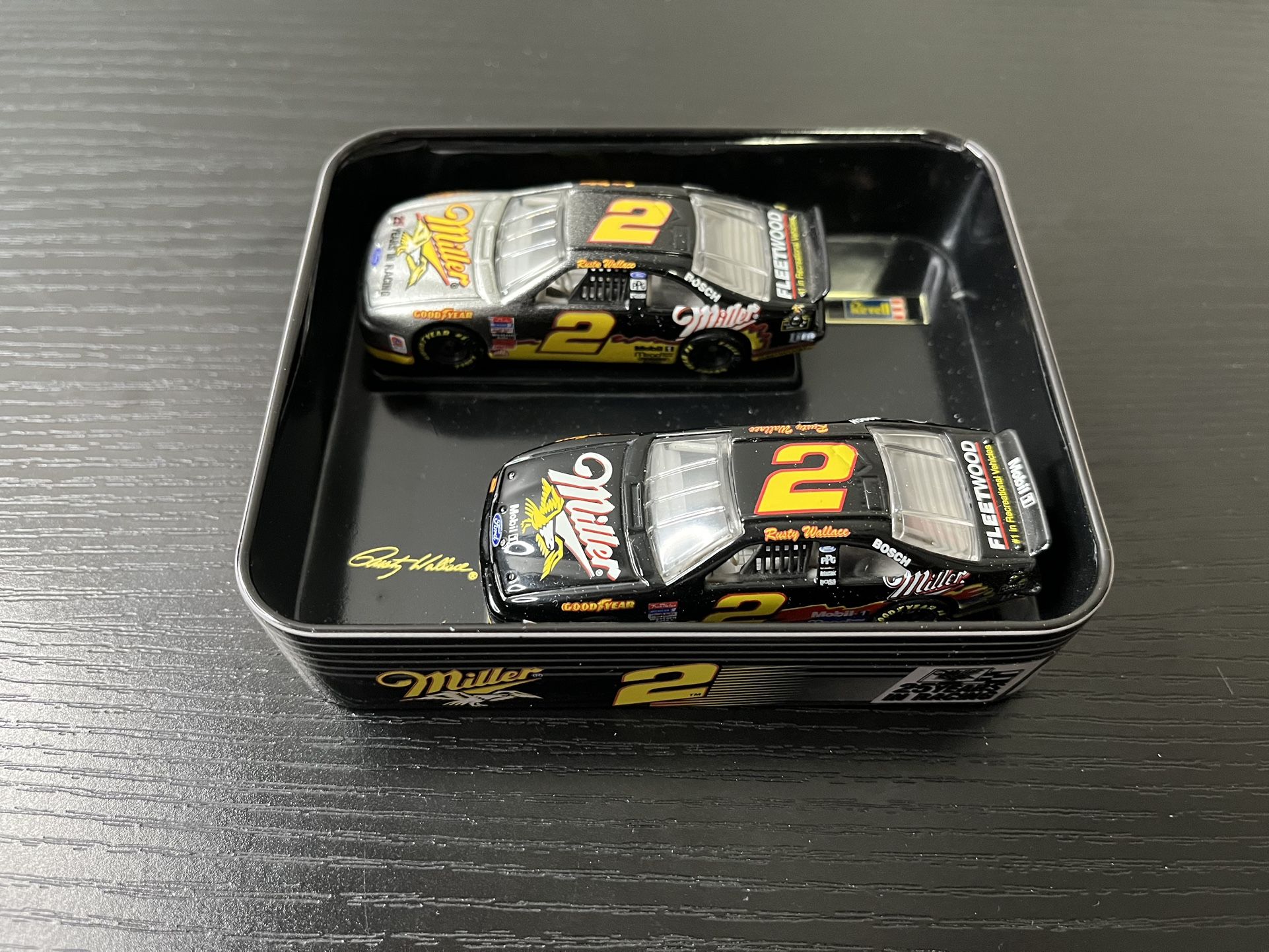 Miller #2 NASCAR Die-Cast Cars Set – Rusty Wallace – 25 Years in Racing Tin