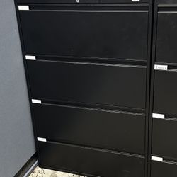 Filing Cabinet; Black, 4-Drawer ULINE 