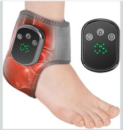 Ankle Heating Pad for Pain Cordless, Ankle Massager with Heat for Circulation and Pain, Ankle Heat Wrap, Heated Ankle Wrap for Pain