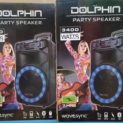 15" Woofers Trolly Bluetooth Kareoke Party Speaker By Dolphin.  Free Wireless 🎤 