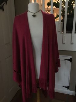 Kate Landry 100 acrylic knit cape/poncho