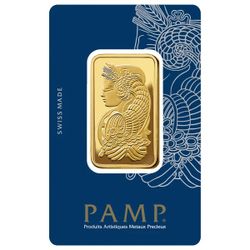  1 oz Gold Bar PAMP Suisse Lady Fortuna Veriscan 