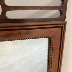 Mantle  / Buffet  Mirror  Vintage  Carved Sold Wood