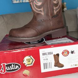 New female Justin boots steel toe