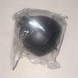 Black Plastic Curtain Rod Finials Abstract Pattern Screw-On 2in Set of 2