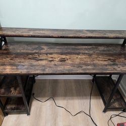 Computer Desk With Side Cabinet