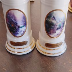 Thomas Kinkade Salt Shaker & Clock 