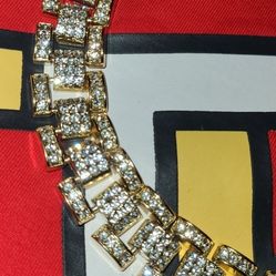 Gold plated chain and bracelet