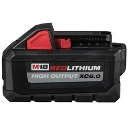 New 6.0Ah Milwaukee M18 18-Volt Lithium-Ion High Output Battery Packs 6.0Ah $100 Each Firm