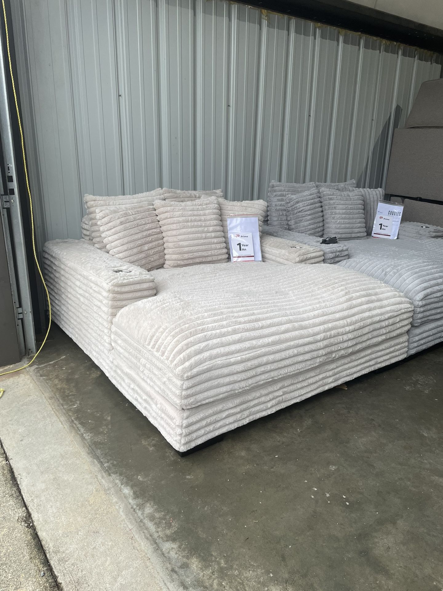 Brand New Fluffy Cuddler in Beige! • Delivery Available 🛋️