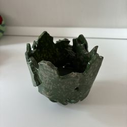 Ceramic Leaf Art Bowl Abstract