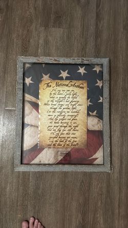 Framed National Anthem Wall Art