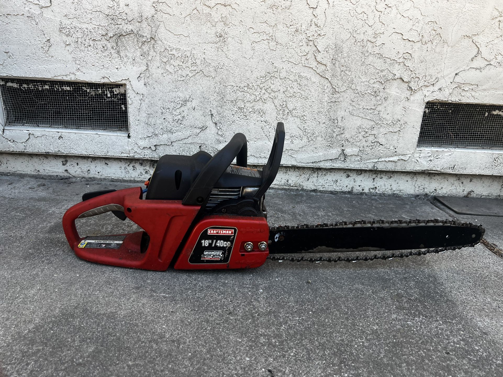 craftsman chain saw 18 40VC Gas Power