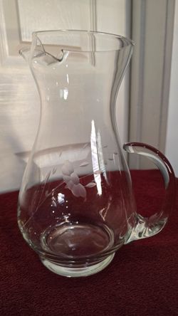 Princess House Heritage Crystal Glass Pitcher $28.00