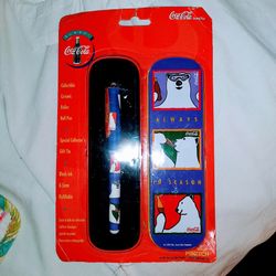 Vintage 1995 Pentech Coca Cola Brand Pen & Collectors Tin
