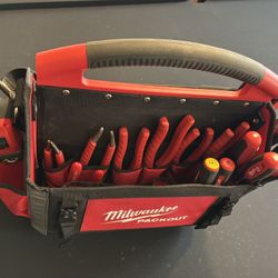 Milwaukee ‘Packout’ Tote W/ 18 Hand Tools