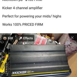 Kicker 4 Channel Amplifier