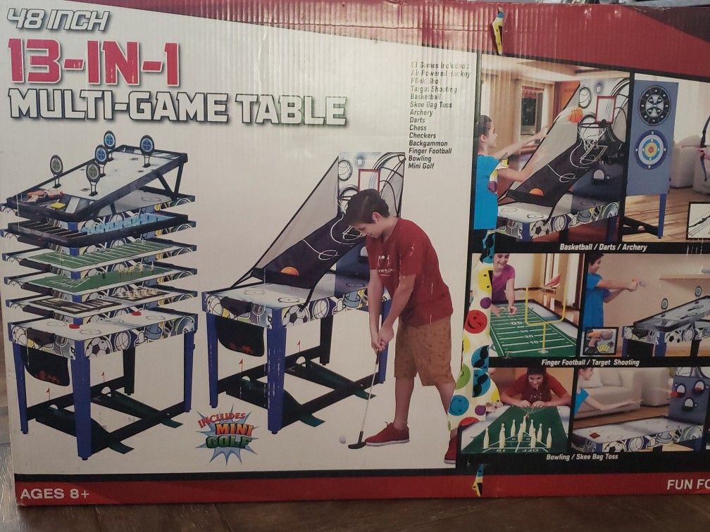 48 in. 13-in-1 Multi-Game Table