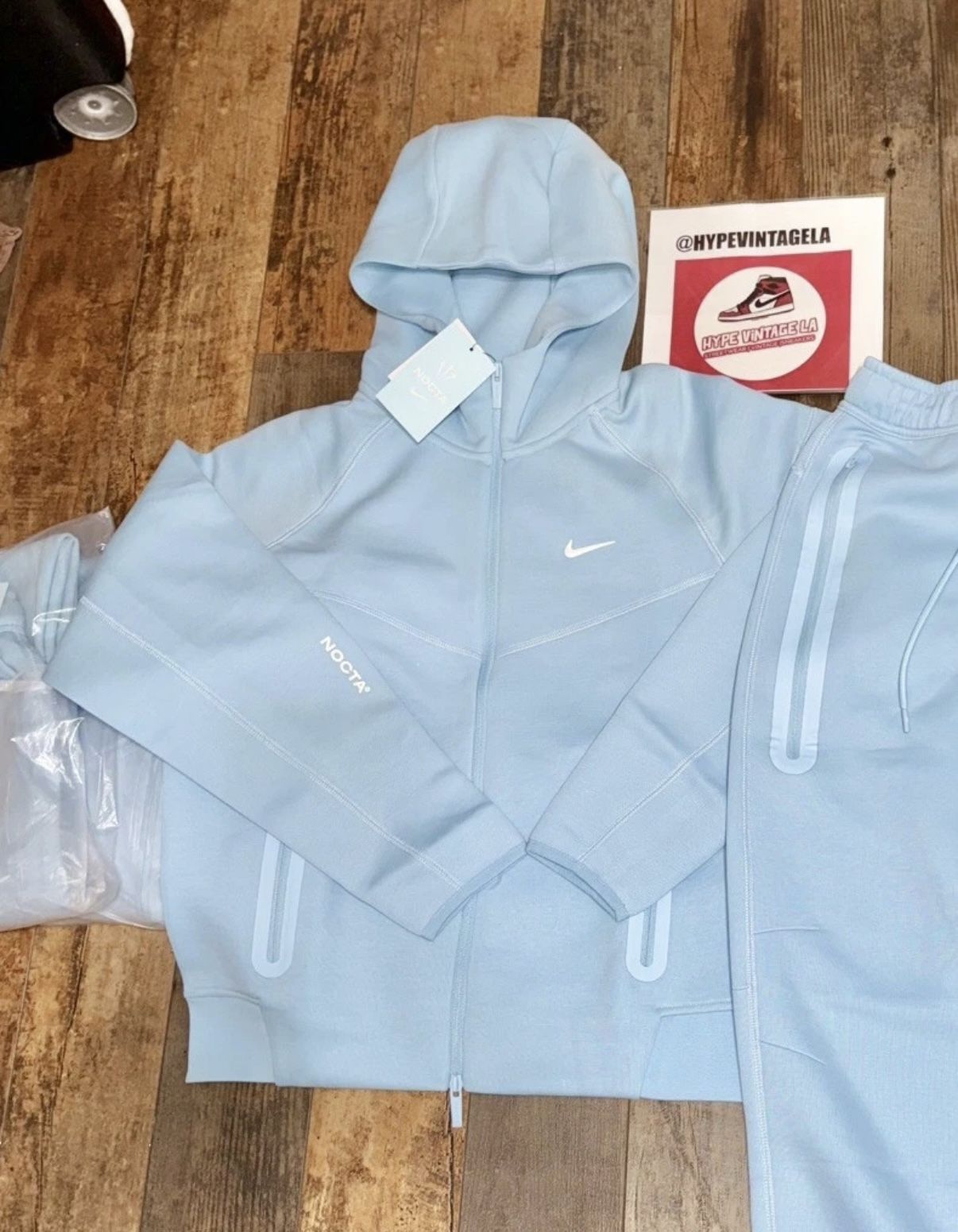 Exclusive SOLD OUT ❄️ Nike x NOCTA Drake Tech Fleece Hoodie Cobalt Blue/Tint NWT ❄️